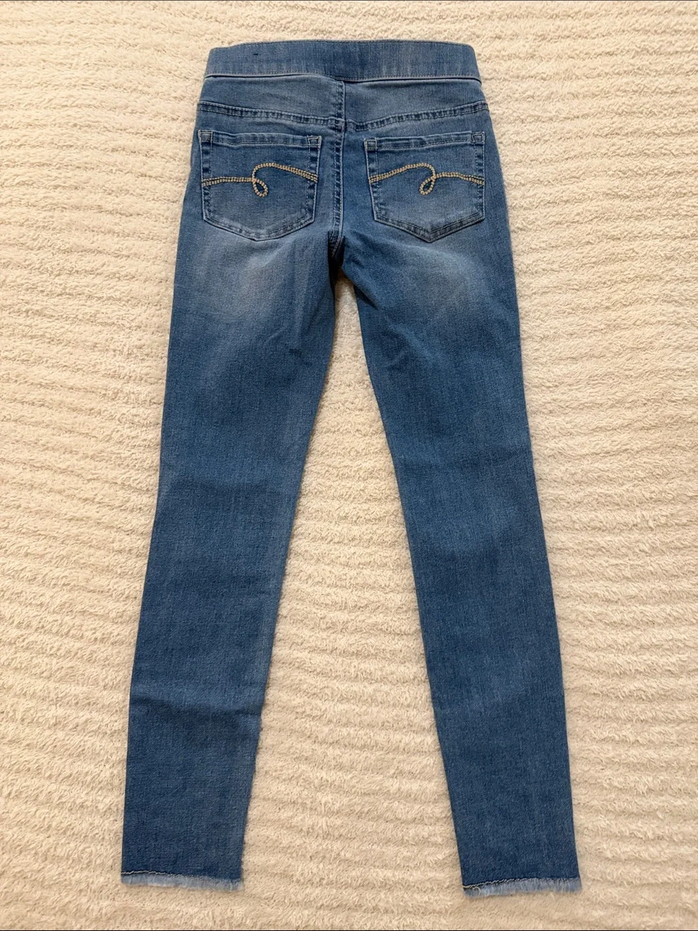 Justice pull on Blue Jeans with Silver gems